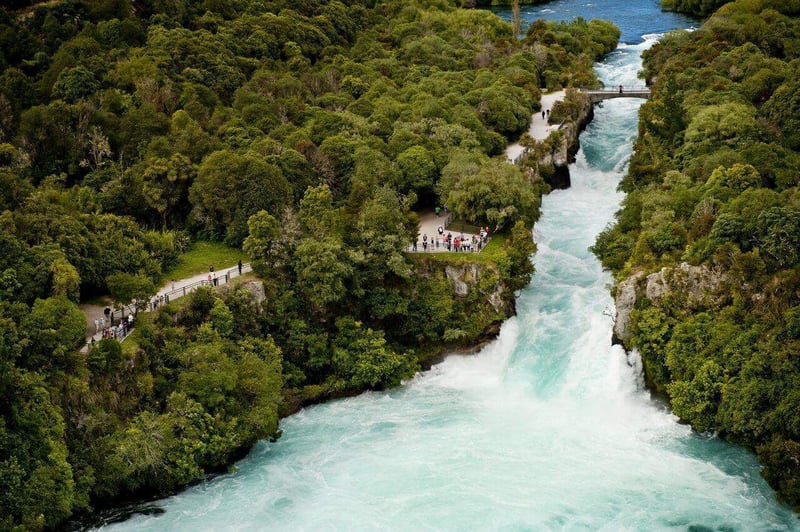 2504 img taupo town huka falls scenic lookout waterfall